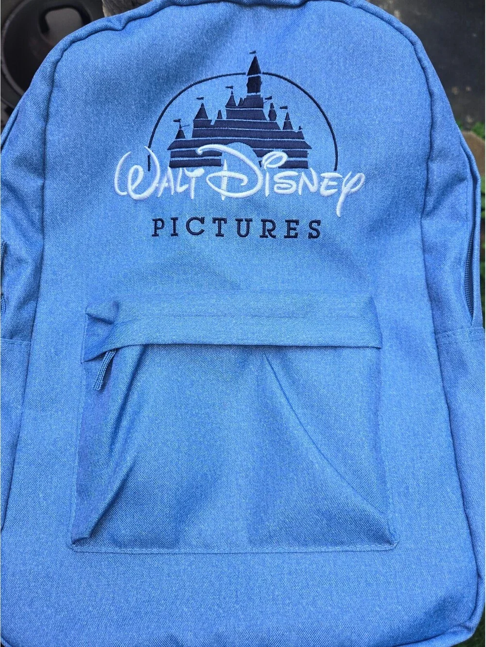Walt Disney Pictures throw back Blue Backpack w/ Padded Straps and Front Pocket